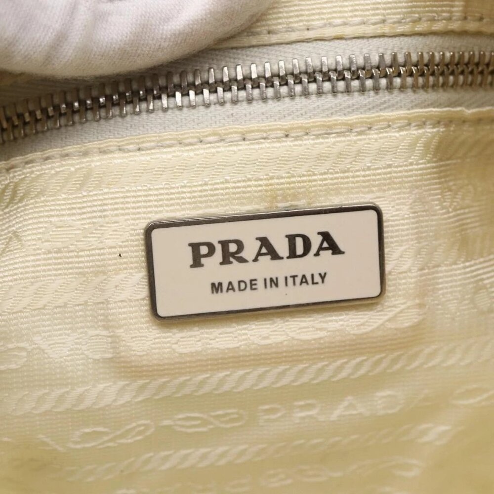PRADA Shoulder Bag Nylon Beige Silver Auth ka273 - Picture 13 of 16